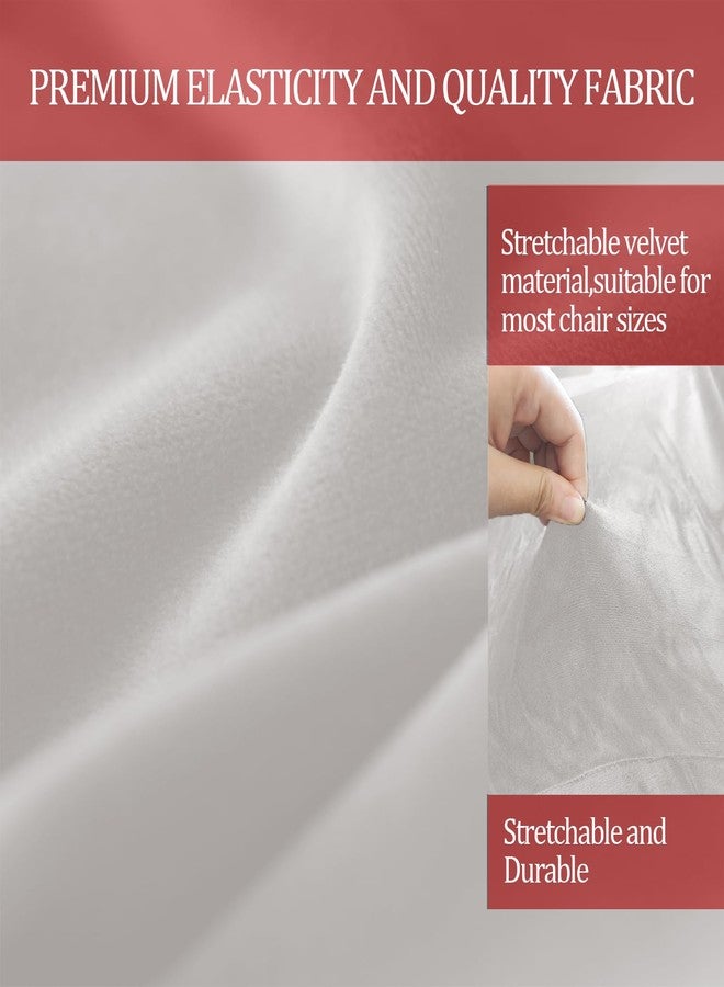 LightInTheBox غطاء كرسي بار مربع دوار من لايت إن ذا بوكس، غطاء مخملي لحماية مقعد كرسي البار، مناسب للكراسي ذات الارتفاع المتوسط والظهر المنخفض (عبوة من قطعتين) (أبيض) - Image 3